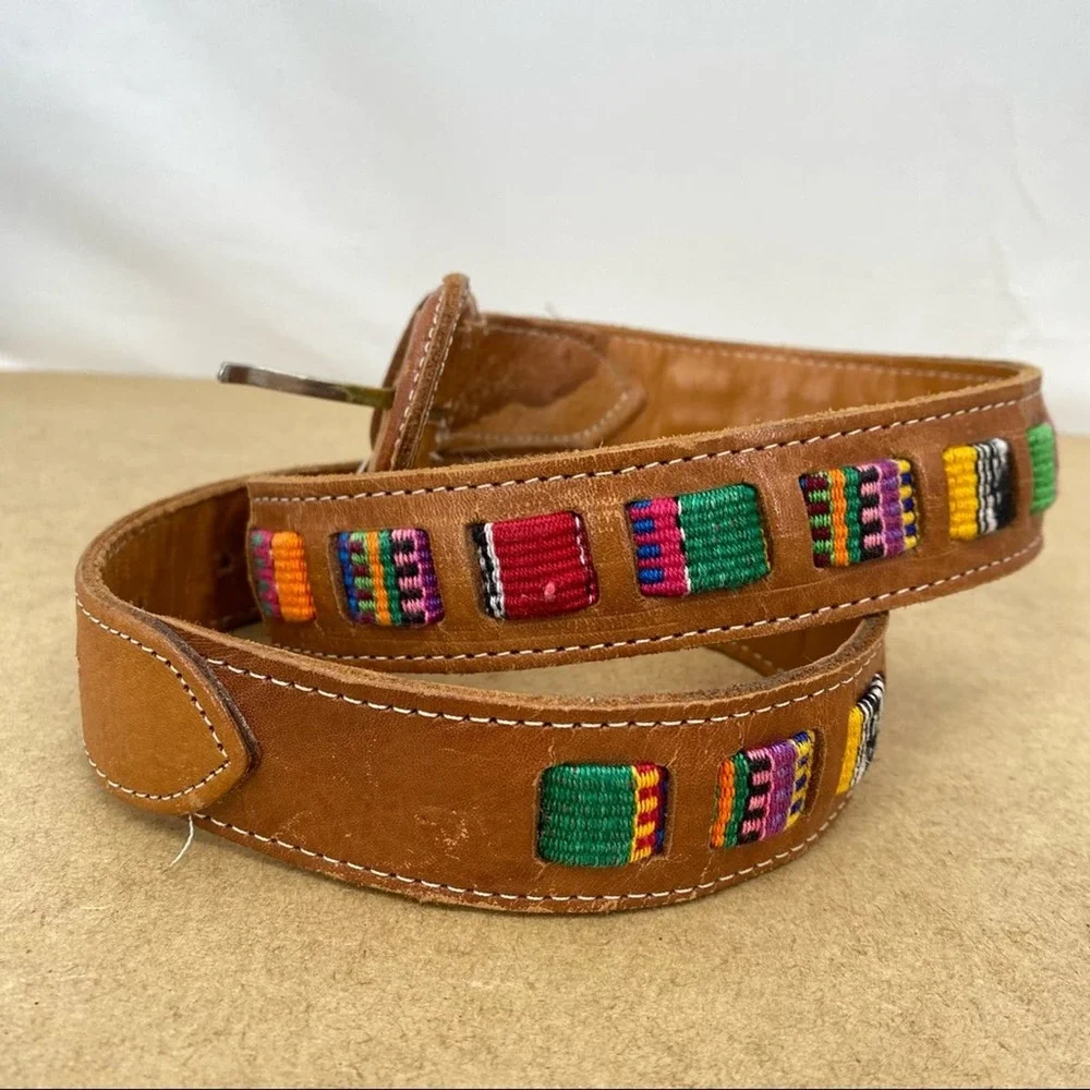 Genuine Leather South Western Embroidery Belt